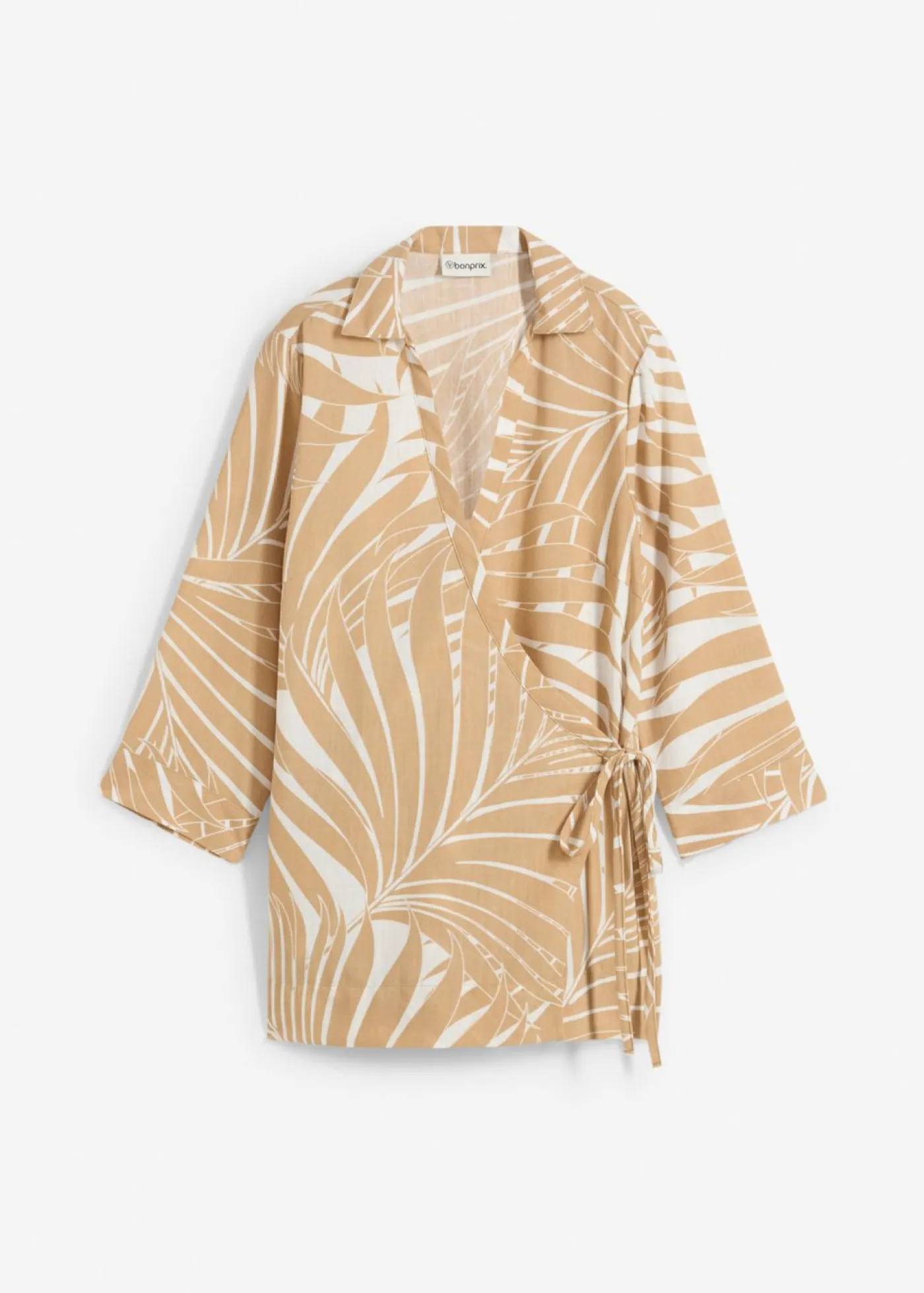 Clearance Blusa tipo kimono con aspecto de lino Mujer Camisas Y Blusas