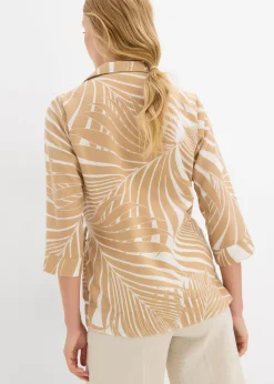 Clearance Blusa tipo kimono con aspecto de lino Mujer Camisas Y Blusas