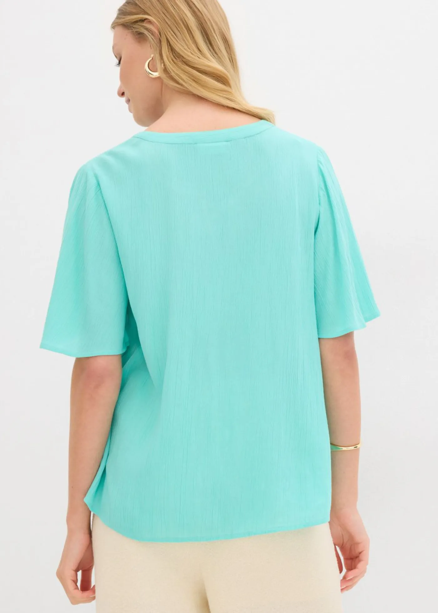 New Blusa tipo túnica con mangas de murciélago Mujer Camisas Y Blusas