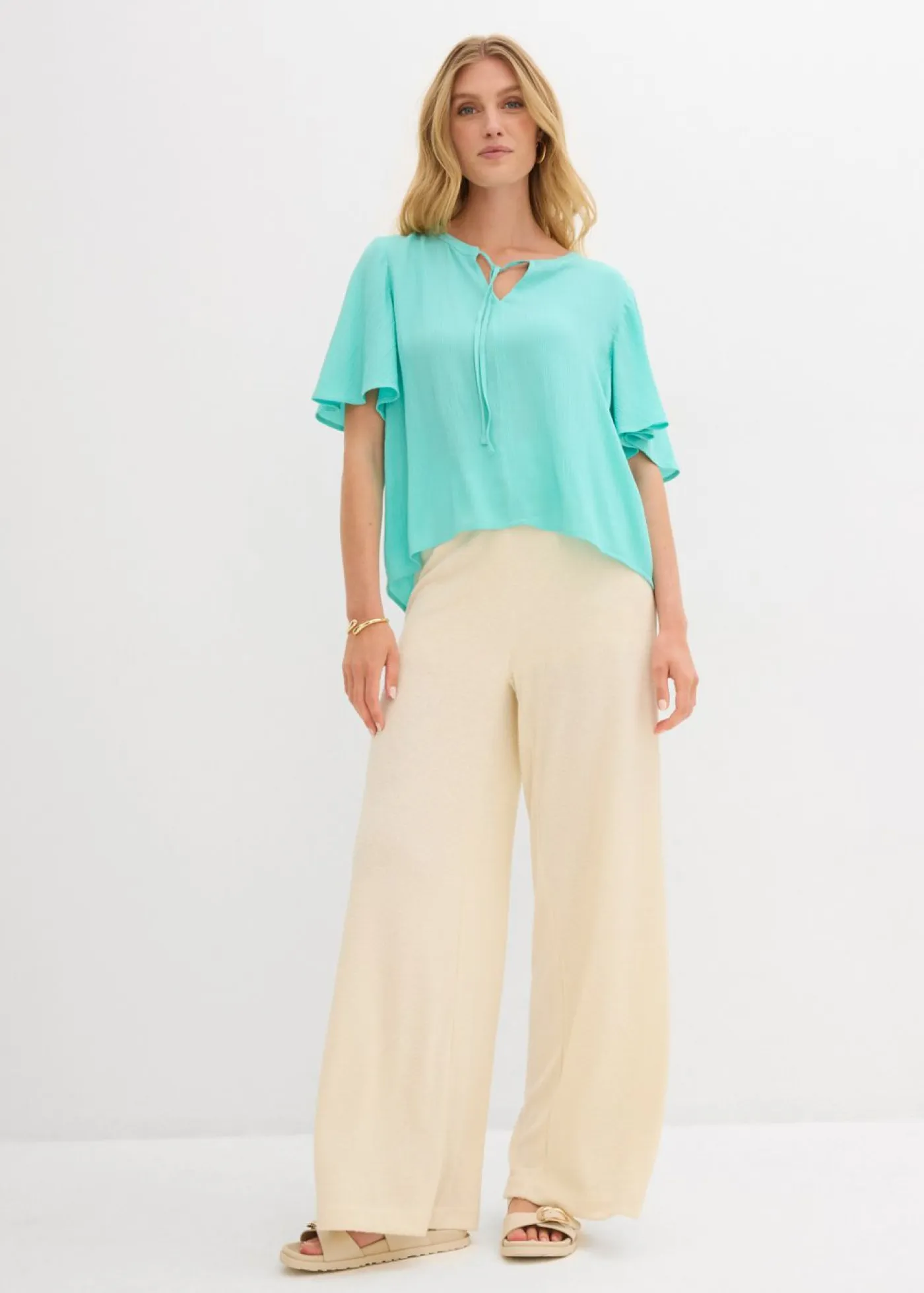 New Blusa tipo túnica con mangas de murciélago Mujer Camisas Y Blusas