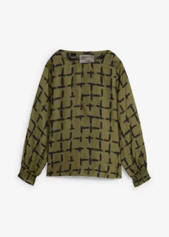 Sale Blusa tipo túnica con mangas de murciélago Mujer Camisas Y Blusas