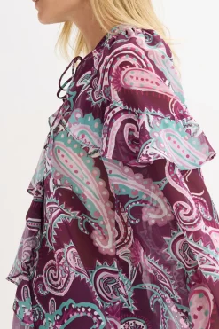 Clearance Blusa tipo túnica con volantes Mujer Camisas Y Blusas