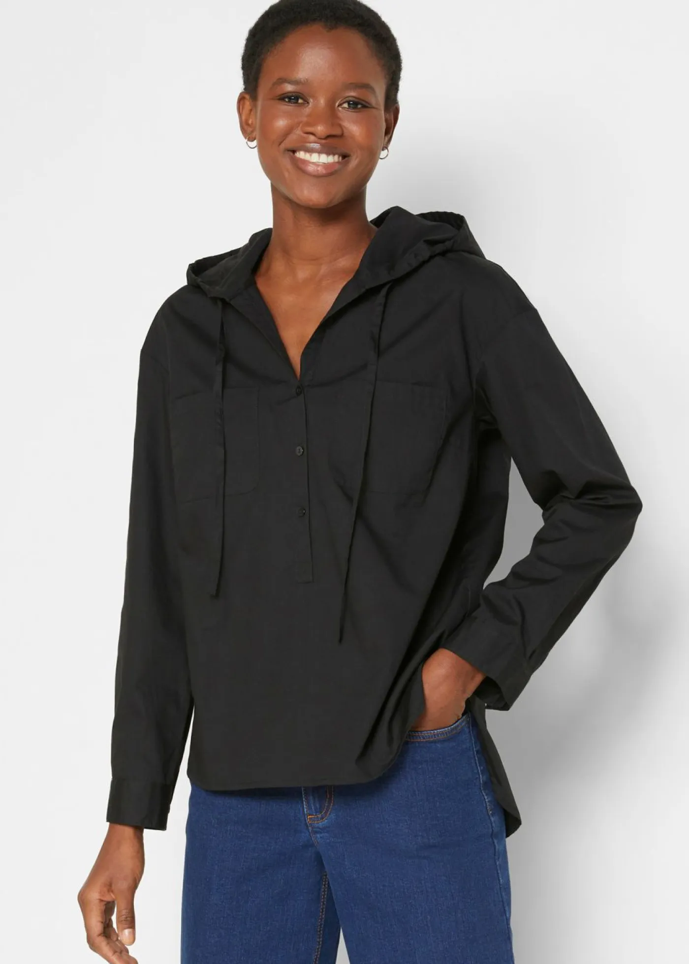 Online Blusa tipo túnica de algodón orgánico puro Mujer Camisas Y Blusas