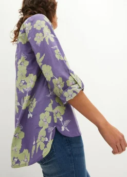 Sale Blusa tipo túnica de algodón puro Mujer Camisas Y Blusas