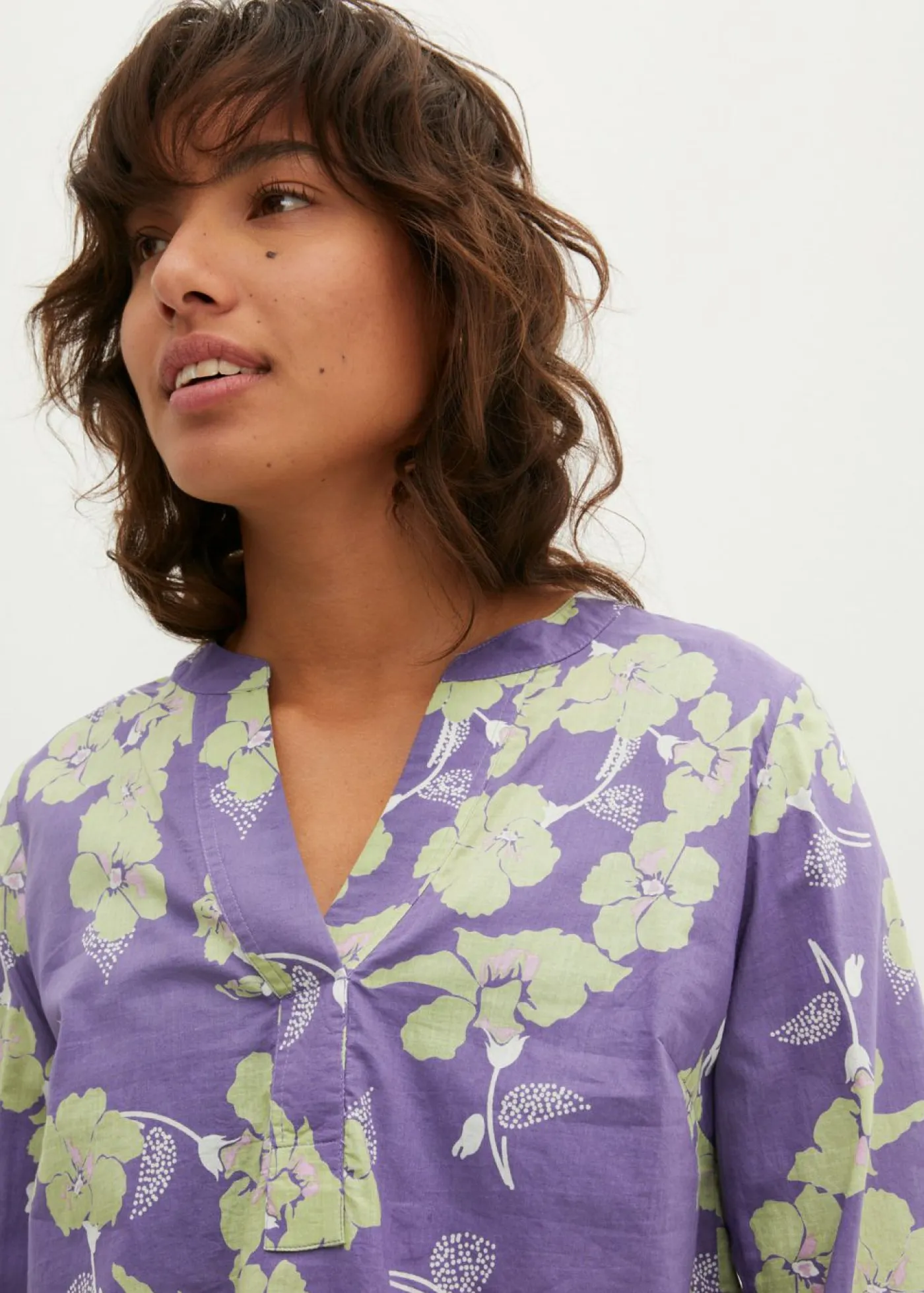 Sale Blusa tipo túnica de algodón puro Mujer Camisas Y Blusas