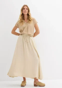 Online Blusa tipo túnica de mezcla de viscosa fluida Mujer Camisas Y Blusas