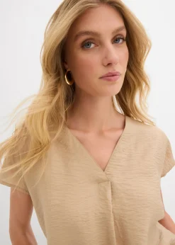Online Blusa tipo túnica de mezcla de viscosa fluida Mujer Camisas Y Blusas