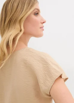 Online Blusa tipo túnica de mezcla de viscosa fluida Mujer Camisas Y Blusas