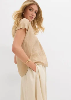 Online Blusa tipo túnica de mezcla de viscosa fluida Mujer Camisas Y Blusas