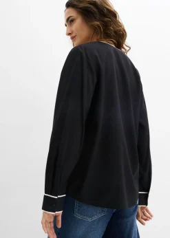 New Blusa tipo túnica de viscosa fluida Mujer Camisas Y Blusas