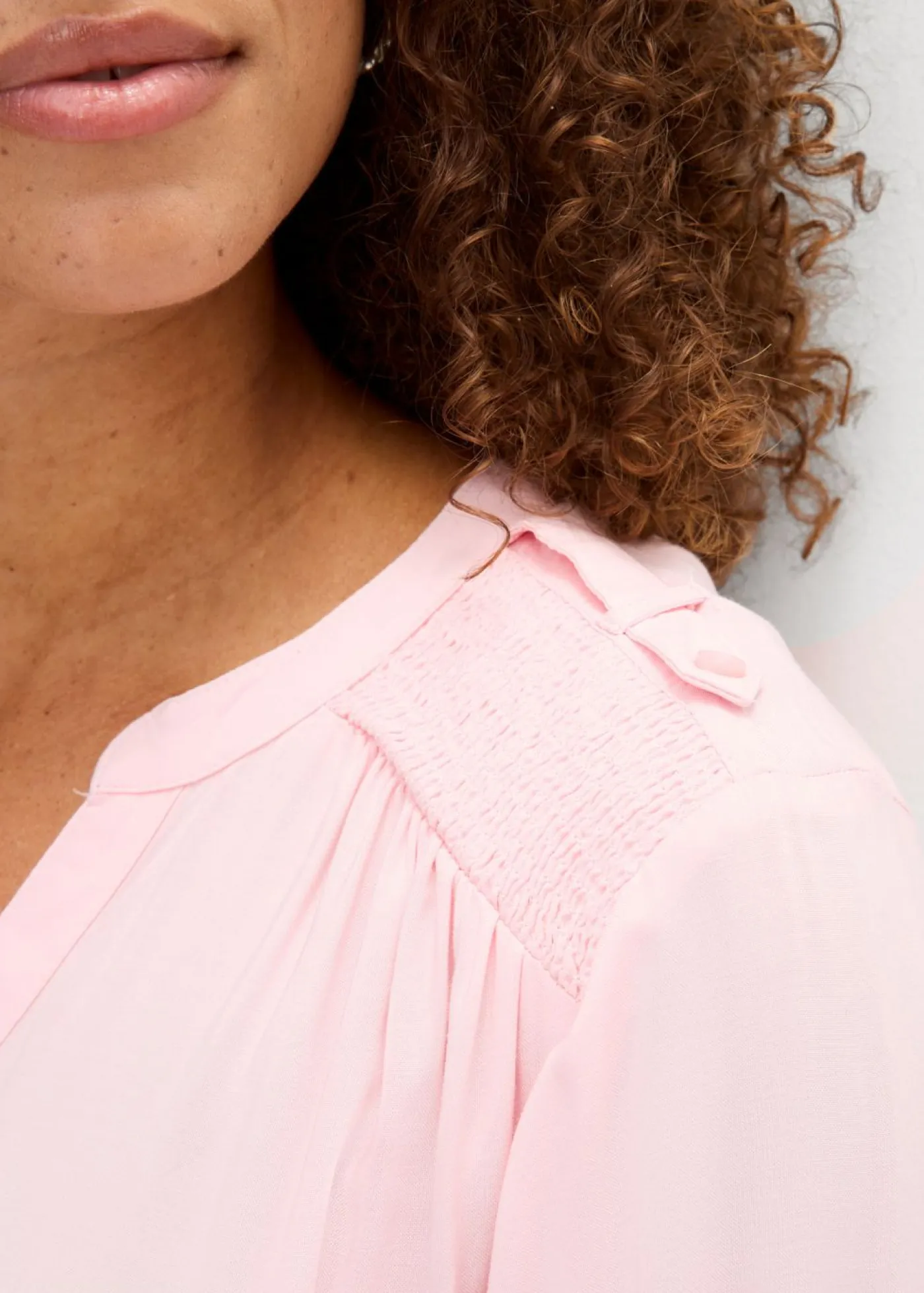 Sale Blusa tipo túnica de viscosa suave Mujer Camisas Y Blusas