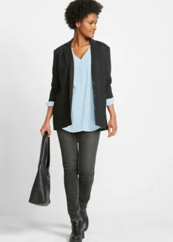 Sale Blusa tipo túnica de viscosa suave Mujer Camisas Y Blusas