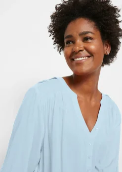 Sale Blusa tipo túnica de viscosa suave Mujer Camisas Y Blusas