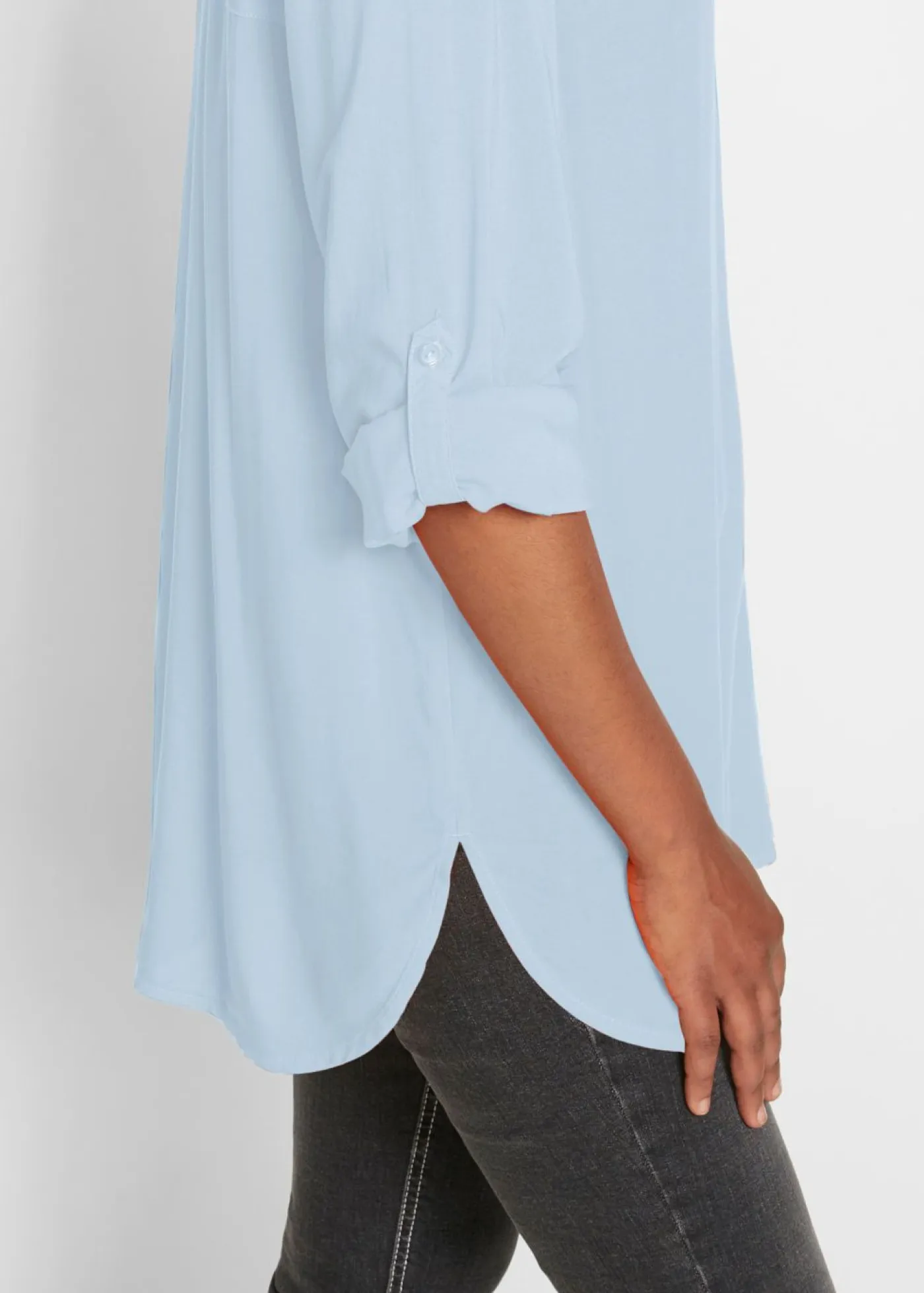 Sale Blusa tipo túnica de viscosa suave Mujer Camisas Y Blusas