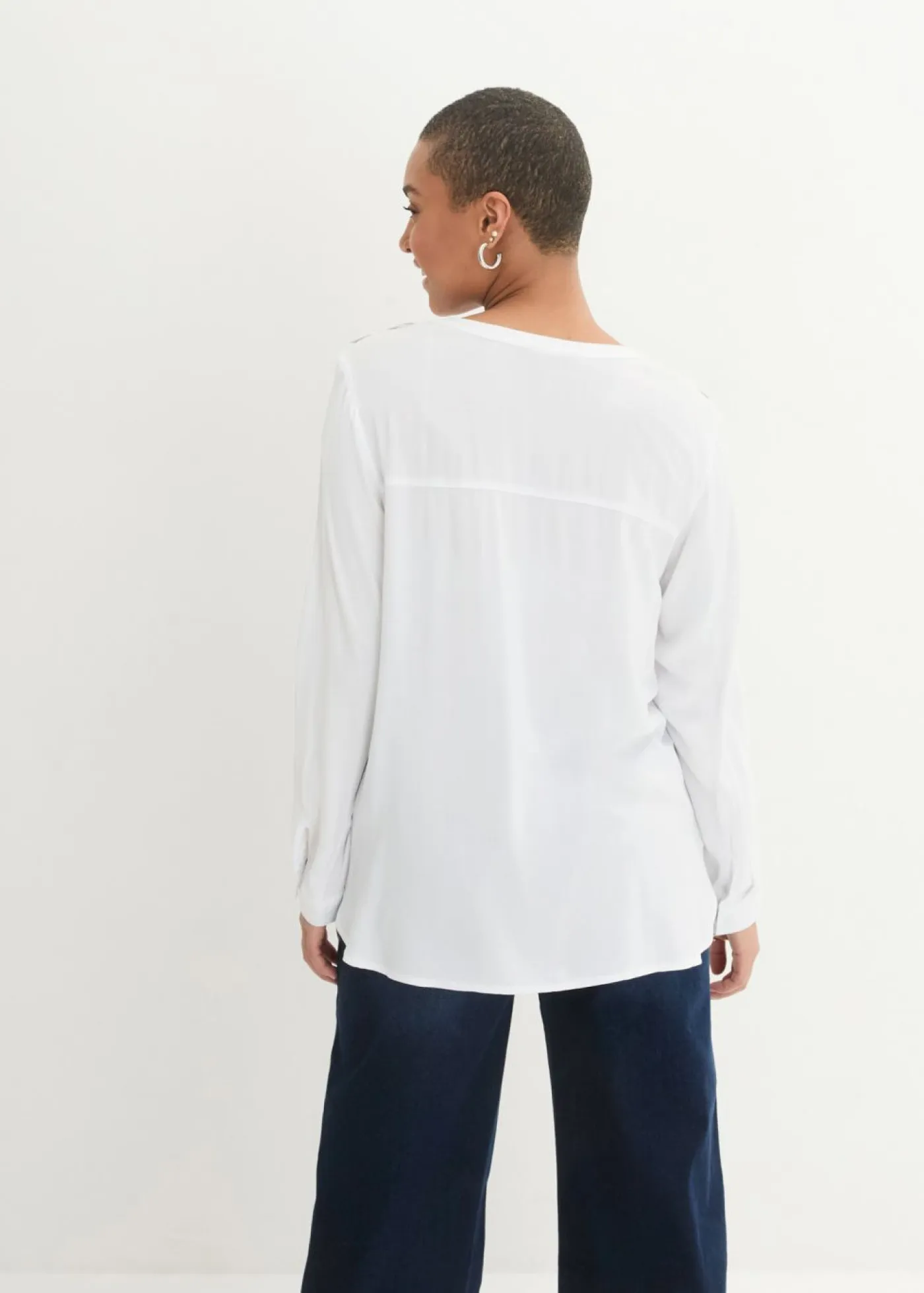 Best Blusa tipo túnica de viscosa suave Mujer Camisas Y Blusas