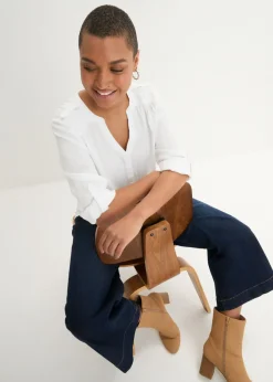 Best Blusa tipo túnica de viscosa suave Mujer Camisas Y Blusas
