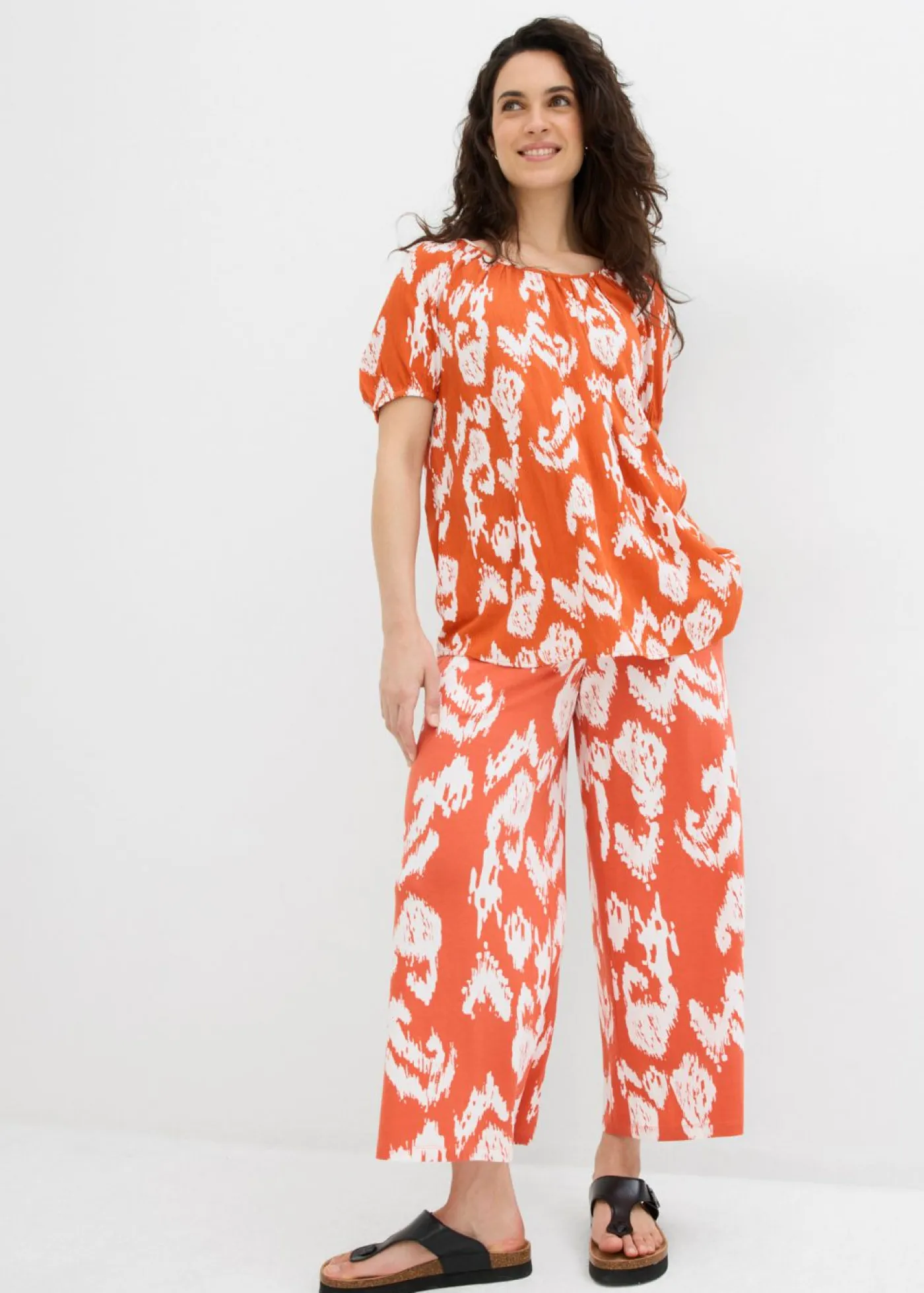 Online Blusa tipo túnica de viscosa arrugada Mujer Conjuntos De Ropa|Camisas Y Blusas