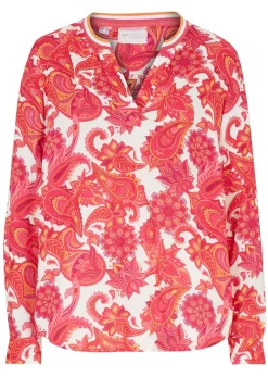 Hot Blusa tipo túnica de viscosa fluida Mujer Camisas Y Blusas
