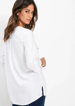 Discount Blusa tipo túnica de viscosa fluida Mujer Camisas Y Blusas