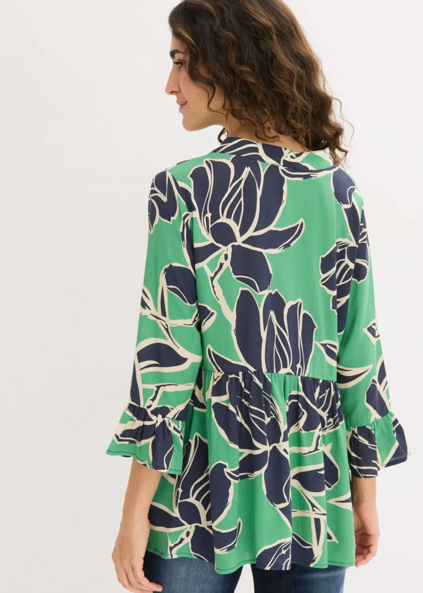 Outlet Blusa tipo túnica de viscosa fluida Mujer Camisas Y Blusas