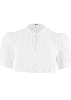 Hot Blusa tirolesa con encaje calado Mujer Camisas Y Blusas