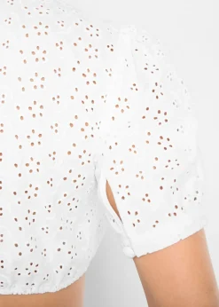 Hot Blusa tirolesa con encaje calado Mujer Camisas Y Blusas