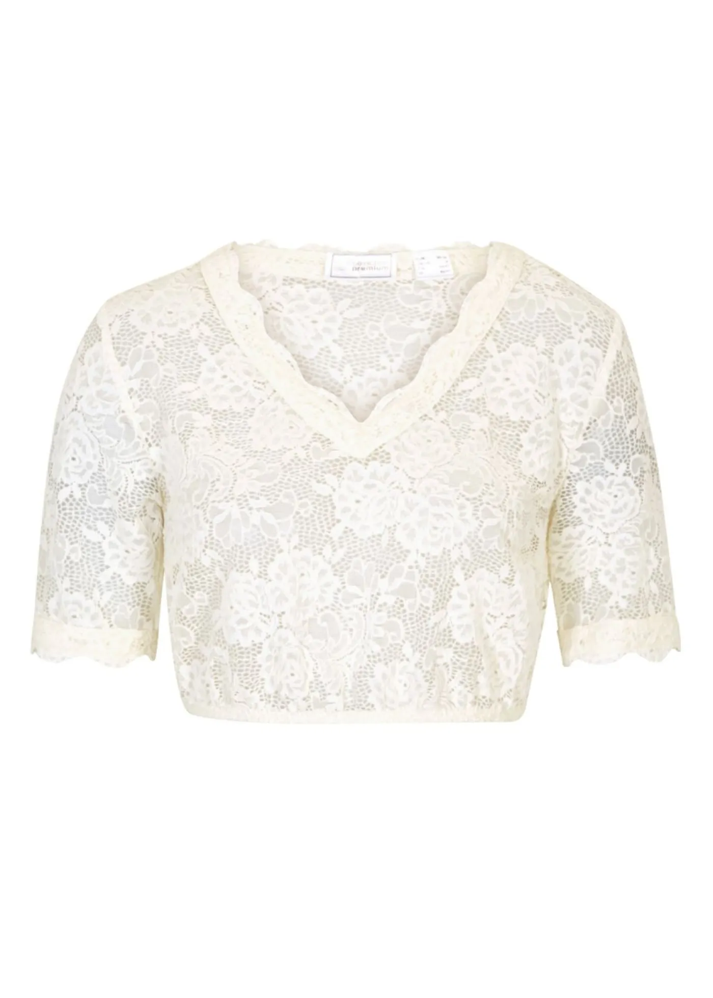 Sale Blusa tirolesa de encaje con botones Mujer Camisas Y Blusas