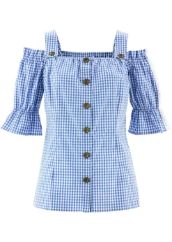 Hot Blusa tradicional con media manga Mujer Camisas Y Blusas