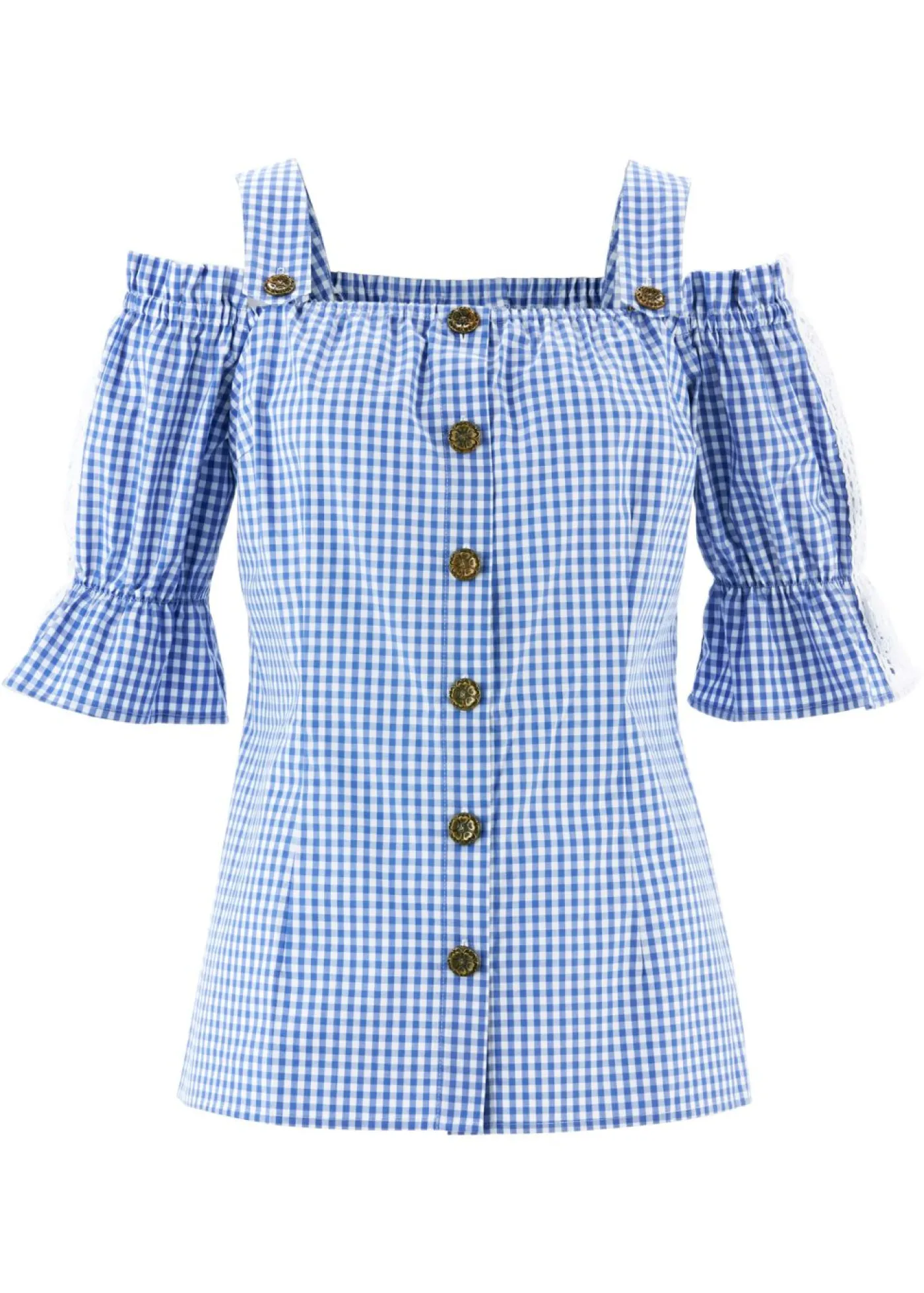 Hot Blusa tradicional con media manga Mujer Camisas Y Blusas