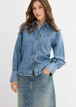 Hot Blusa vaquera Mujer Camisas Y Blusas
