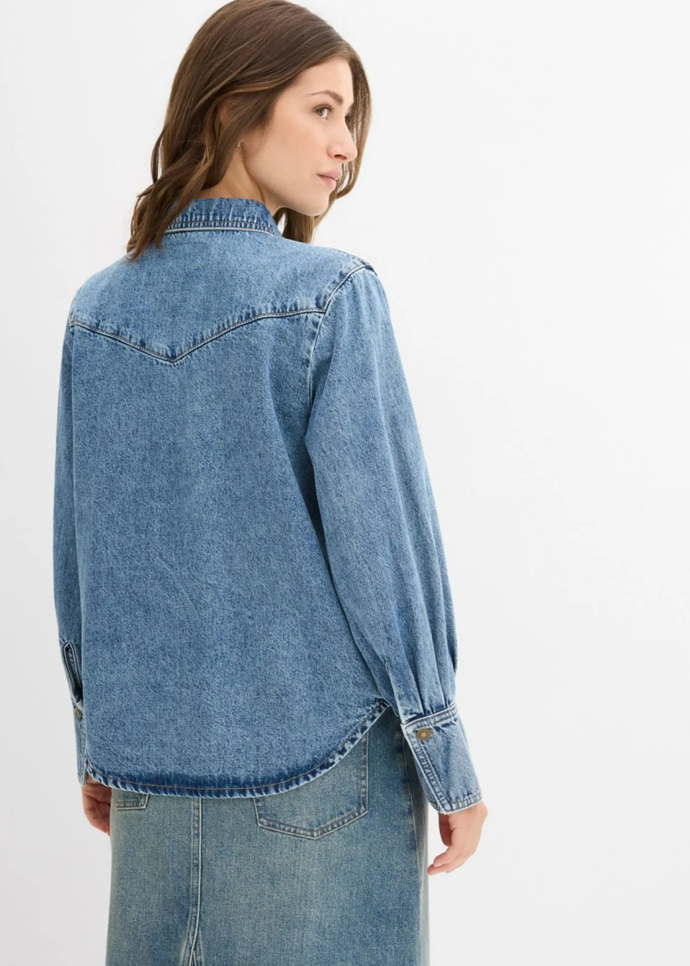 Hot Blusa vaquera Mujer Camisas Y Blusas