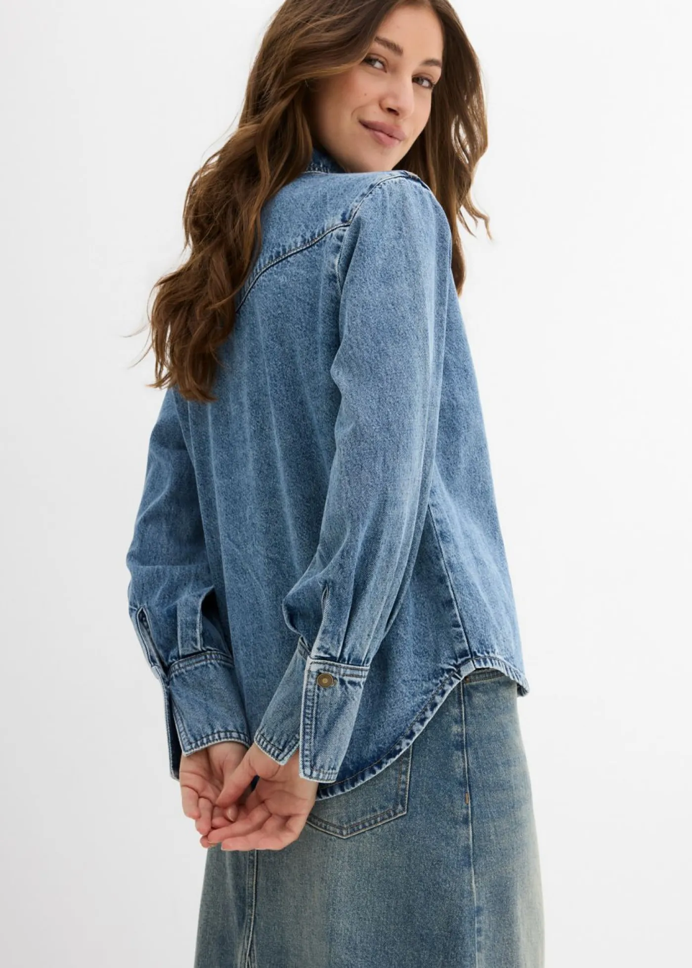 Hot Blusa vaquera Mujer Camisas Y Blusas