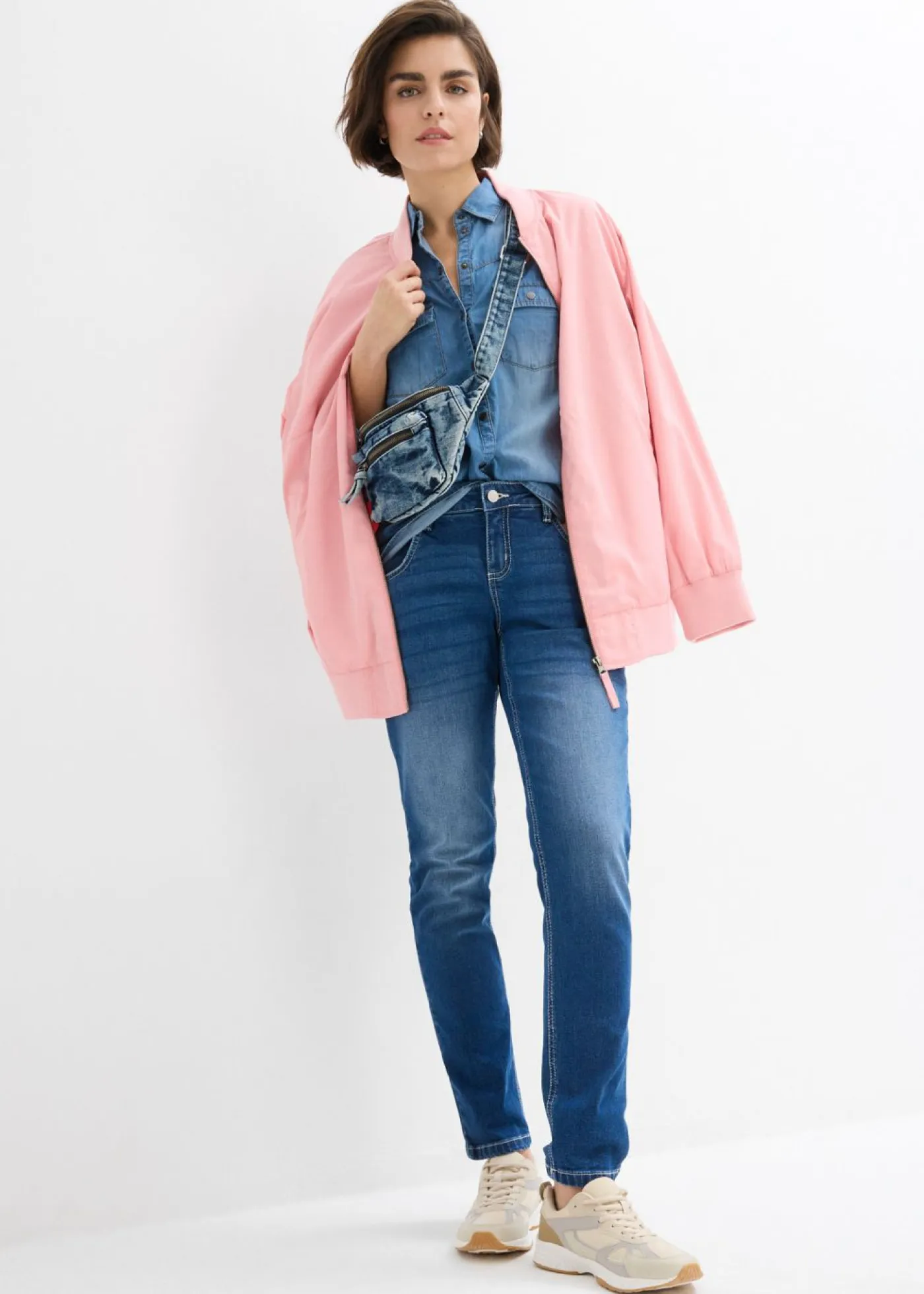 Sale Blusa vaquera con cierres a presión Mujer Camisas Y Blusas