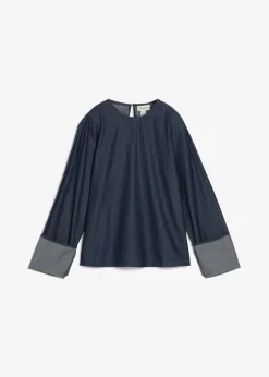 Sale Blusa vaquera con mangas anchas Mujer Camisas Y Blusas