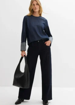 Sale Blusa vaquera con mangas anchas Mujer Camisas Y Blusas