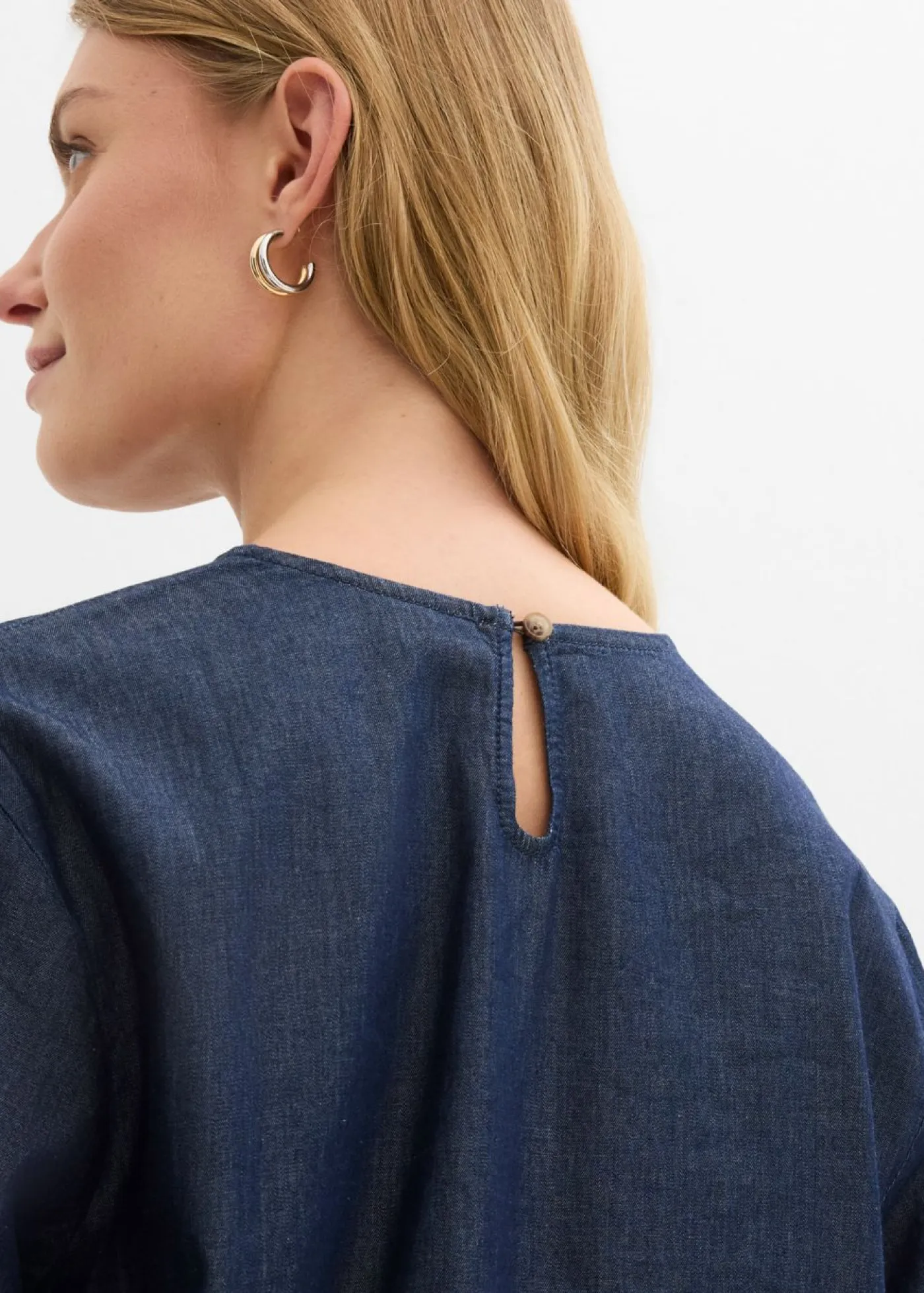 Sale Blusa vaquera con mangas anchas Mujer Camisas Y Blusas