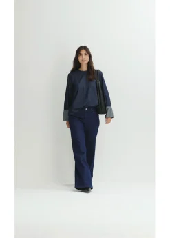 Sale Blusa vaquera con mangas anchas Mujer Camisas Y Blusas
