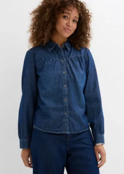 Discount Blusa vaquera de algodón puro Mujer Camisas Y Blusas