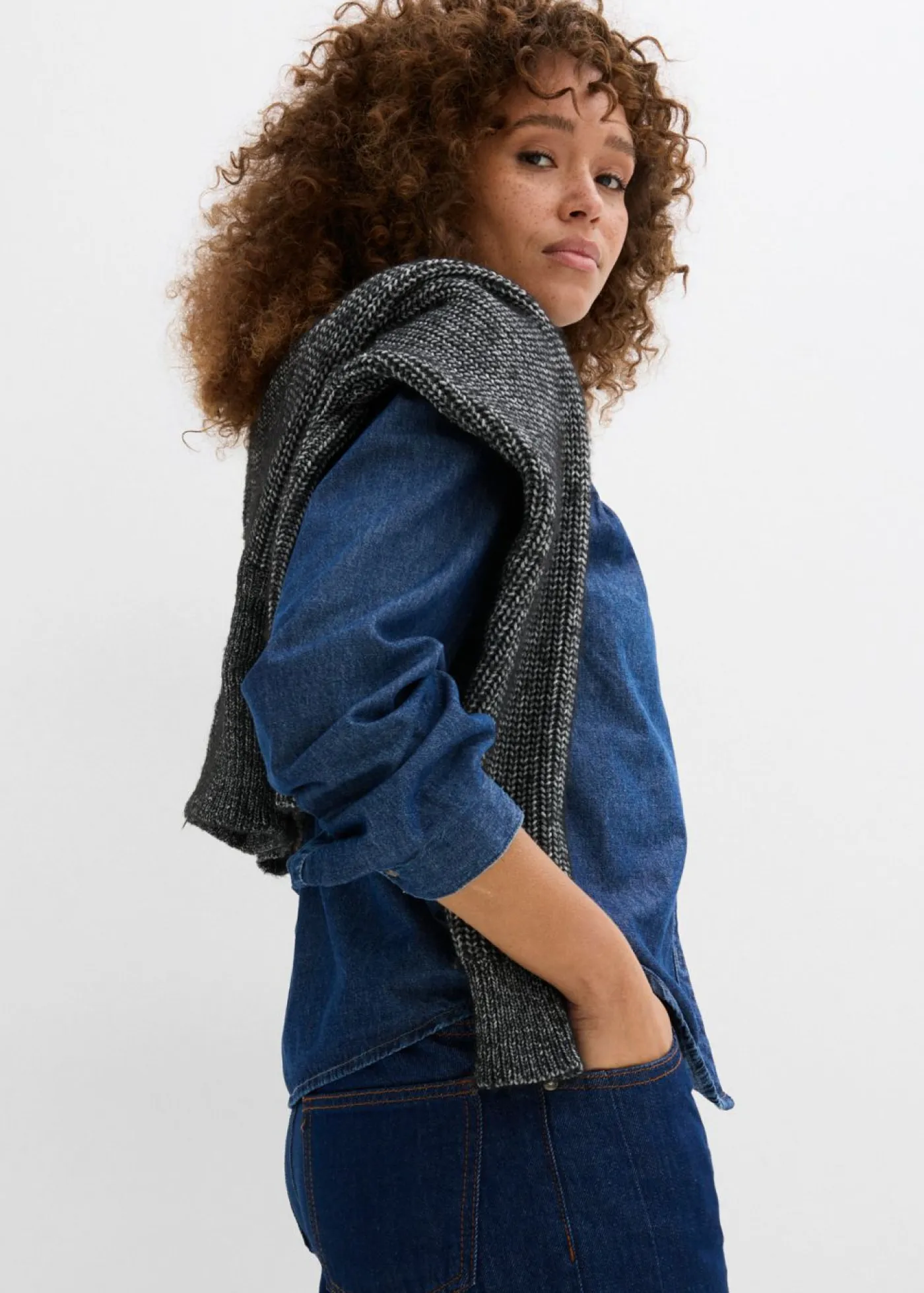 Discount Blusa vaquera de algodón puro Mujer Camisas Y Blusas