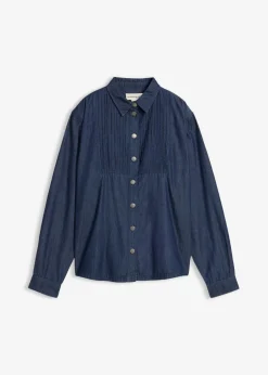 Hot Blusa vaquera holgada de algodón orgánico Mujer Camisas Y Blusas