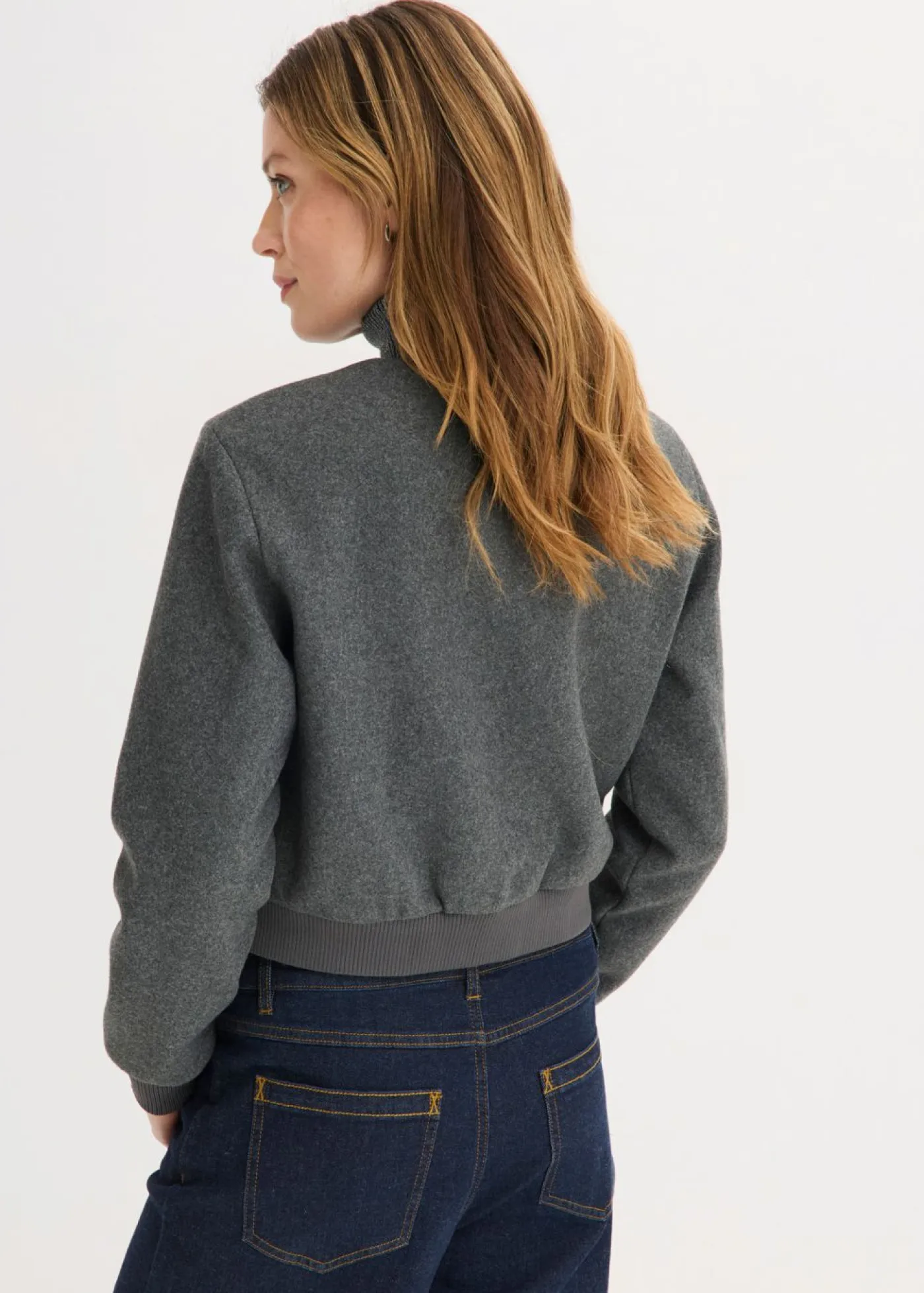 Best Blusón corto de buclé suave Mujer Chaquetas Y Abrigos