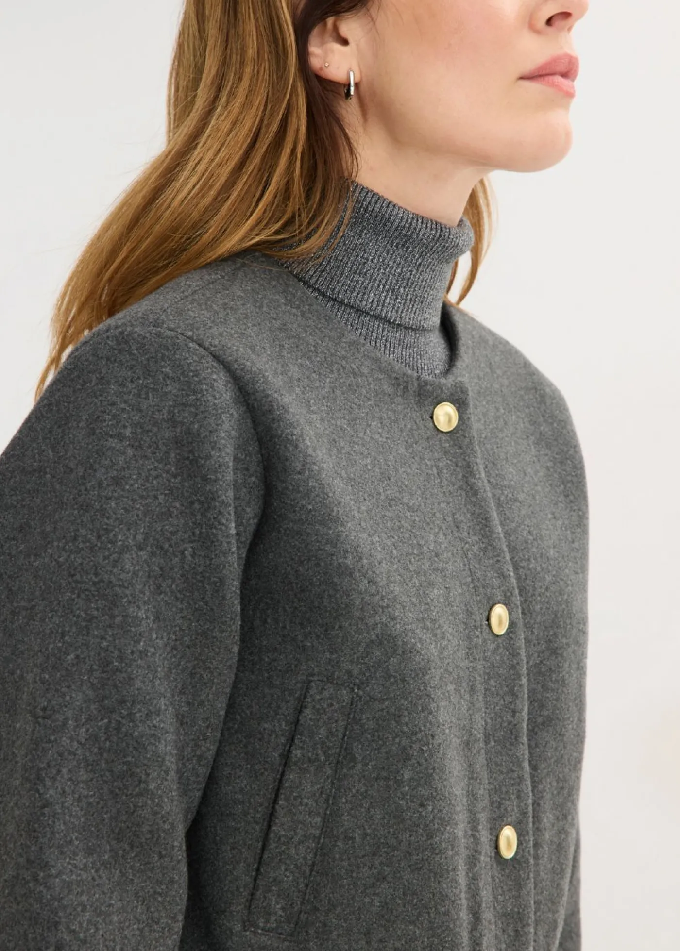 Best Blusón corto de buclé suave Mujer Chaquetas Y Abrigos