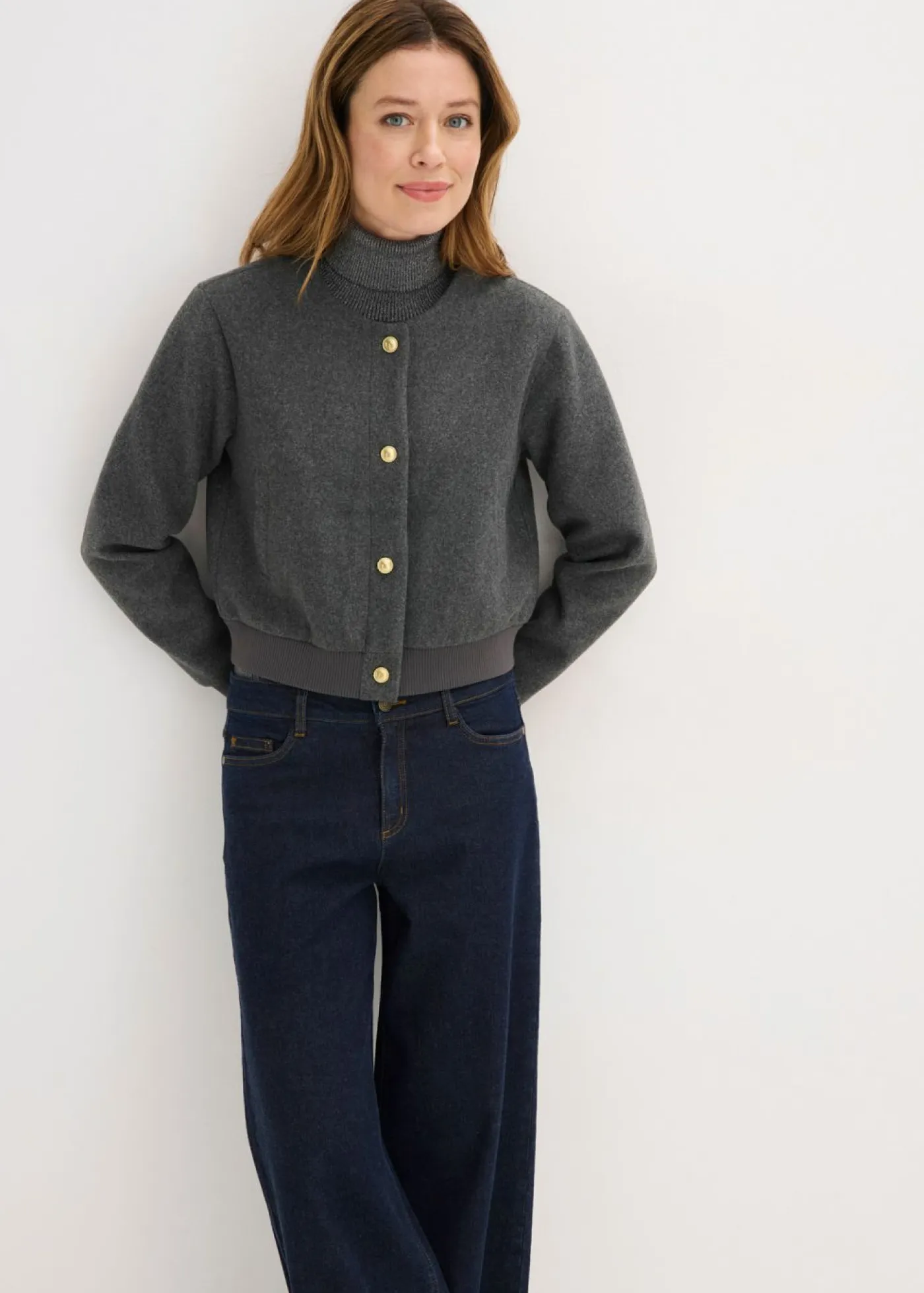 Best Blusón corto de buclé suave Mujer Chaquetas Y Abrigos