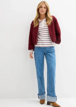 Blusón de bouclé suave Mujer Chaquetas Y Abrigos