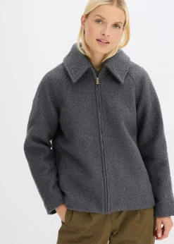 New Blusón de bouclé suave Mujer Chaquetas Y Abrigos