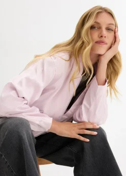 Outlet Blusón suave de mezcla de viscosa brillante Mujer Esenciales|Chaquetas Y Abrigos