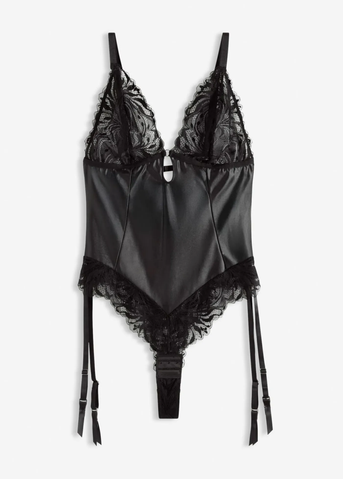 New Body con efecto mojado y tirantes desmontables Mujer Bodies