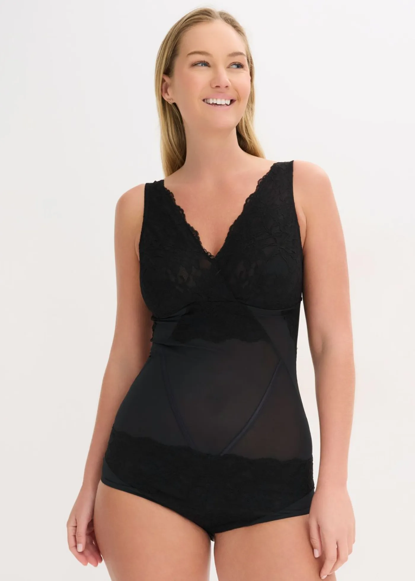 Discount Body con ligero efecto moldeador y encaje Mujer Bodies|Ropa Interior Moldeadora