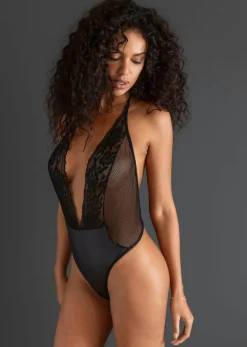 Sale Body de tanga con abertura Mujer Lencería Sexy