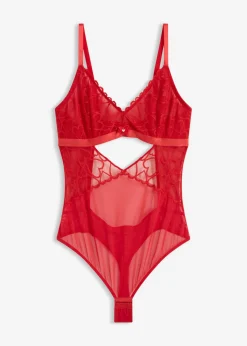Best Body de tanga con encaje de corazones Mujer Bodies|Lencería